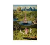 WCYB The Garden of Earthly Delights Left Panel by Hieronymus Bosch Prints Posters Canvas Deco Paintings Wall Art For Office Living Room Unframe 24" L X 36" W