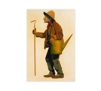 WCYB The Gardener by Maxfield Parrish Prints Posters Canvas Deco Paintings Wall Art For Office Unframe 24" L X 36" W