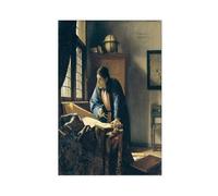 WCYB The Geographer by Johannes Vermeer Prints Posters Canvas Deco Paintings Wall Art For Office Unframe 20" L X 30" W