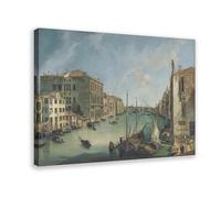 WCYB The Grand Canal from San Venice by Canaletto Posters Prints Canvas Deco Paintings Wall Art Frame 24" L X 36" W