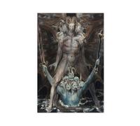 WCYB The Great Red Dragon And The Beast from The Sea by William Blake Prints Posters Canvas Deco Paintings Wall Art For Office Living Room Unframe 16" L X 2