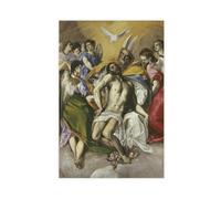 WCYB The Holy Trinity by El Greco Vintage Renaissance Prints Posters Canvas Deco Paintings Wall Art For Office Unframe 24" L X 36" W