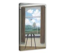 WCYB The Human Condition by Rene Magritte Vintage Poster Realism Cubism Renaissance Surrealism Posters Prints Canvas Deco Paintings Wall Art Frame 12" L X 1