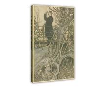 WCYB The Kensington Gardens Are in London, Where The King Lives by Arthur Rackham Prints Posters Canvas Deco Paintings Wall Art For Office Living Room Fram
