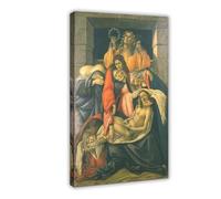 WCYB The Lamentation over The Dead Christ by Sandro Botticelli Renaissance Posters Prints Canvas Deco Paintings Wall Art Frame 16" L X 24" W