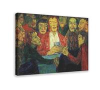 WCYB The Last Supper by Emil Nolde Prints Posters Canvas Deco Paintings Wall Art For Office Frame 16" L X 24" W