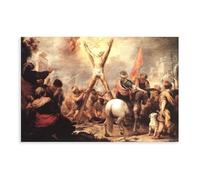 WCYB The Martyrdom of St. Andrew by Bartolome Esteban Murillo Prints Posters Canvas Deco Paintings Wall Art For Office Living Room Unframe 16" L X 24" W