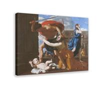 WCYB The Massacre of The Innocents by Nicolas Poussin Baroque Classical Art Posters Prints Canvas Deco Paintings Wall Art Frame 12" L X 18" W