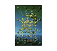 WCYB The Maximum Speed of Raphael's Madonna by Salvador Dali Prints Posters Canvas Deco Paintings Wall Art For Office Living Room Unframe 12" L X 18" W