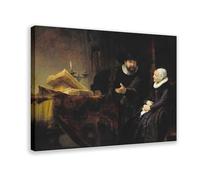 WCYB The Mennonite Preacher Anslo And His Wife by Rembrandt Prints Posters Canvas Deco Paintings Wall Art For Office Frame 20" L X 30" W