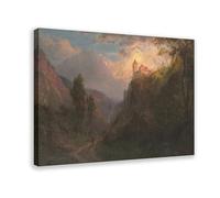 WCYB The Monastery of San Pedro by Frederic Edwin Church Posters Prints Canvas Deco Paintings Wall Art Frame 24" L X 36" W