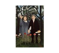 WCYB The Muse Inspiring The Poet by Henri Rousseau Prints Posters Canvas Deco Paintings Wall Art For Office Living Room Unframe 20" L X 30" W