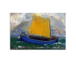 WCYB The Mysterious Boat by Odilon Redon Prints Posters Canvas Deco Paintings Wall Art For Office Unframe 12" L X 18" W