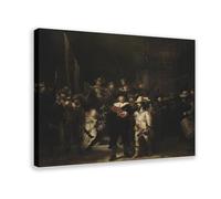 WCYB The Night Watch by Rembrandt Posters Prints Canvas Deco Paintings Wall Art Frame 20" L X 30" W