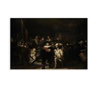 WCYB The Night Watch by Rembrandt Prints Posters Canvas Deco Paintings Wall Art For Office Living Room Unframe 16" L X 24" W