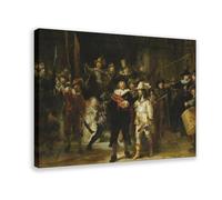 WCYB The Night Watch by Rembrandt Van Rijn Posters Prints Canvas Deco Paintings Wall Art Frame 24" L X 36" W