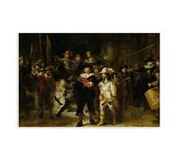 WCYB The Night Watch by Rembrandt Van Rijn Posters Prints Canvas Deco Paintings Wall Art Unframe 12" L X 18" W