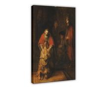 WCYB The Return of The Prodigal Son by Rembrandt Posters Prints Canvas Deco Paintings Wall Art Frame 12" L X 18" W