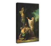 WCYB The Sacrifice to Priapus by Francisco Goya Prints Posters Canvas Deco Paintings Wall Art For Office Living Room Frame 16" L X 24" W