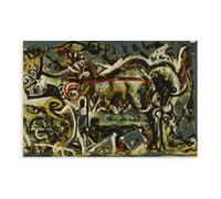 WCYB The She-Wolf, 1943 by Jackson Pollock Prints Posters Canvas Deco Paintings Wall Art For Office Living Room Unframe 12" L X 18" W