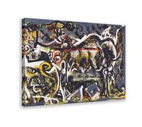 WCYB The She-Wolf by Jackson Pollock Prints Posters Canvas Deco Paintings Wall Art For Office Frame 24" L X 36" W