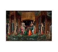 WCYB The Sleep of King Arthur in Avalon Edward Burne-Jones Posters Prints Canvas Deco Paintings Wall Art Unframe 16" L X 24" W
