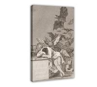 WCYB The Sleep of Reason Produces Monsters by Francisco Goya Posters Prints Canvas Deco Paintings Wall Art Frame 24" L X 36" W