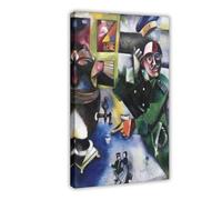 WCYB The Soldier Drinks by Marc Chagall Prints Posters Canvas Deco Paintings Wall Art For Office Frame 24" L X 36" W