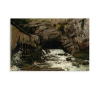 WCYB The Source of The Loue (1864) by Gustave Courbet Realism Symbolism Romanticism Prints Posters Canvas Deco Paintings Wall Art For Office Unframe 24" L X