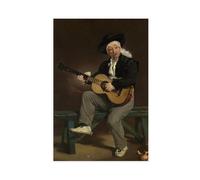 WCYB The Spanish Singer by Edouard Manet Prints Posters Canvas Deco Paintings Wall Art For Office Living Room Unframe 12" L X 18" W