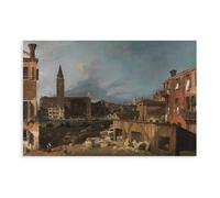 WCYB The Stonemason's Yard by Canaletto Posters Prints Canvas Deco Paintings Wall Art Unframe 20" L X 30" W