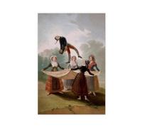 WCYB The Straw Manikin by Francisco Goya Prints Posters Canvas Deco Paintings Wall Art For Office Unframe 16" L X 24" W