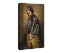 WCYB The Widow C by Frederick George Cotman Prints Posters Canvas Deco Paintings Wall Art For Office Living Room Frame 24" L X 36" W