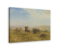 WCYB The Wild West by Albert Bierstadt Prints Posters Canvas Deco Paintings Wall Art For Office Living Room Frame 12" L X 18" W