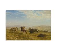 WCYB The Wild West by Albert Bierstadt Prints Posters Canvas Deco Paintings Wall Art For Office Unframe 12" L X 18" W
