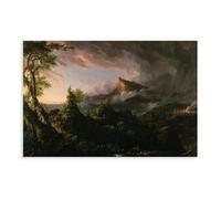 WCYB Thomas Cole Course of Empire The Savage State by Thomas Cole Posters Prints Canvas Deco Paintings Wall Art Unframe 12" L X 18" W