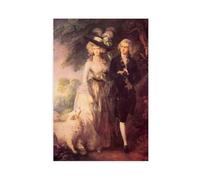 WCYB Thomas Gainsborough - Mr And Mrs William Hallett Prints Posters Canvas Deco Paintings Wall Art For Office Unframe 16" L X 24" W