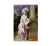 WCYB Thomas Gainsborough - Portrait of Mrs. Thomas Graham Posters Prints Canvas Deco Paintings Wall Art Unframe 12" L X 18" W