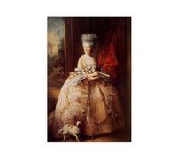 WCYB Thomas Gainsborough - Portrait of Queen Charlotte Posters Prints Canvas Deco Paintings Wall Art Unframe 16" L X 24" W