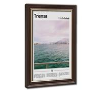 WCYB Tromso Norway Scenery Travel Posters Prints Canvas Deco Paintings Wall Art Hangable Frame 8" L X 12" W
