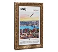 WCYB Turkey Landscape Travel Prints Posters Canvas Deco Paintings Wall Art For Office Hangable Frame 12" L X 18" W