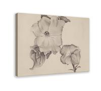 WCYB Two Petunias by Georgia O'Keeffe Prints Posters Canvas Deco Paintings Wall Art For Office Frame 12" L X 18" W