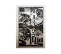 WCYB Up And Down by Maurits Cornelis Escher Prints Posters Canvas Deco Paintings Wall Art For Office Living Room Unframe 24" L X 36" W