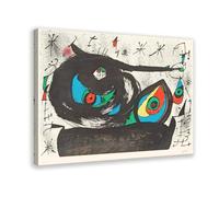 WCYB Utan Titel, Ur Homenatge A Joan Prats 2 by Joan Miro Posters Prints Canvas Deco Paintings Wall Art Frame 24" L X 36" W