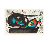 WCYB Utan Titel, Ur Homenatge A Joan Prats 2 by Joan Miro Posters Prints Canvas Deco Paintings Wall Art Unframe 16" L X 24" W