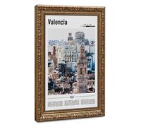 WCYB Valencia Spain Scenery Travel Prints Posters Canvas Deco Paintings Wall Art For Office Hangable Frame 16" L X 24" W