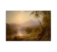WCYB Valley of Santa Ysabel, New Granada by Frederic Edwin Church Prints Posters Canvas Deco Paintings Wall Art For Office Living Room Unframe 12" L X 18" W