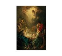 WCYB Virgin Attending to The Sleeping Christ Child by François Boucher Rococo Renaissance Posters Prints Canvas Deco Paintings Wall Art Unframe 12" L X 18" W