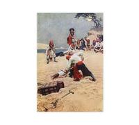 WCYB Who Shall Be Captain by Howard Pyle Prints Posters Canvas Deco Paintings Wall Art For Office Unframe 20" L X 30" W