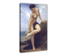 WCYB William Adolphe Bouguereau - After The Bath Posters Prints Canvas Deco Paintings Wall Art Frame 24" L X 36" W